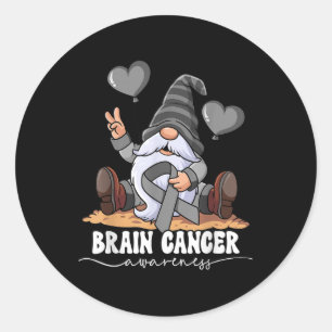 Brain Cancer Awareness Ronde Sticker