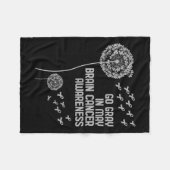 Brain Cancer Awareness Shirt Draag Grey Fight Brai Fleece Deken (Voorkant (Horizontaal))