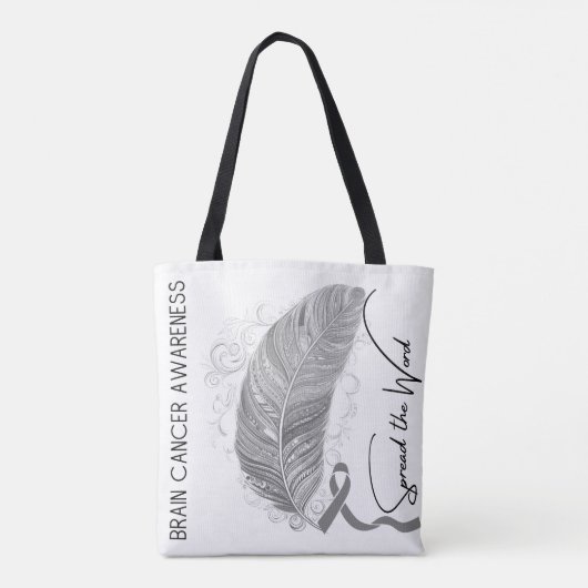Brain Cancer Awareness Tote Bag (Achterkant)