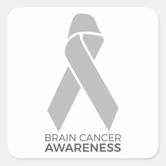 Brain Cancer Awareness Vierkante Sticker (Voorkant)