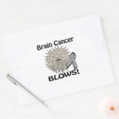 Brain Cancer blaast Awareness Design Ovale Sticker (Envelop)