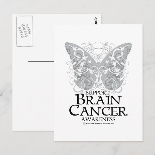 Brain Cancer Butterfly Briefkaart (Voorkant / Achterkant)