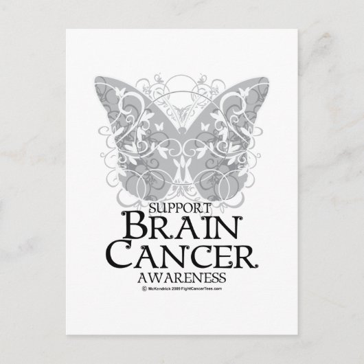 Brain Cancer Butterfly Briefkaart (Voorkant)
