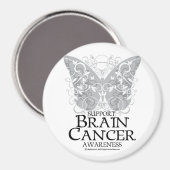 Brain Cancer Butterfly Magneet (Voorkant / Achterkant)