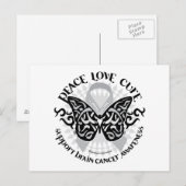 Brain Cancer Butterfly Tribal Briefkaart (Voorkant / Achterkant)