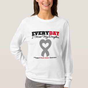 Brain Cancer Elke dag juf ik mijn dochter T-shirt