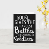 Brain Cancer Fighter Survivor Motivatie Grey Ri Kaart (Gele Bloem)