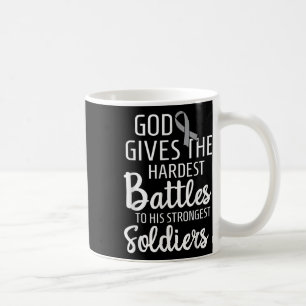 Brain Cancer Fighter Survivor Motivatie Grey Ri Koffiemok
