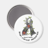 Brain Cancer FLOWER RIBBON 1 Magneet (Voorkant / Achterkant)