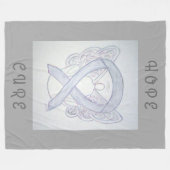 Brain Cancer Grey Awareness Ribbon Angel Blanket Fleece Deken (Voorkant (Horizontaal))