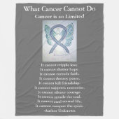 Brain Cancer Grey Awareness Ribbon Fleece Blanket (Voorkant)