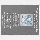 Brain Cancer Grey Awareness Ribbon Fleece Blanket (Voorkant (Horizontaal))