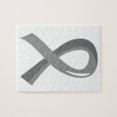Brain Cancer Grey Ribbon 3 Legpuzzel (Horizontaal)