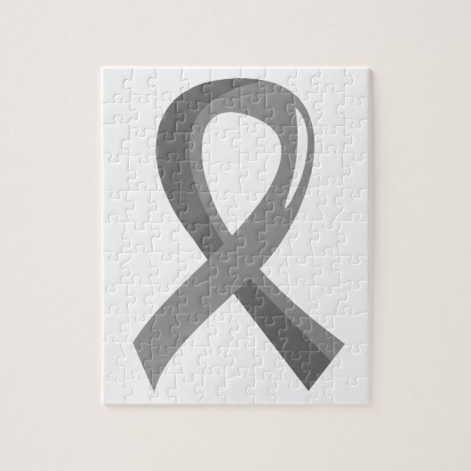 Brain Cancer Grey Ribbon 3 Legpuzzel (Verticaal)