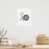 Brain Cancer Grey Ribbon for Family Poster (Keuken)