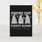 Brain Cancer Grey Ribbon Gnome Kaart (Gele Bloem)