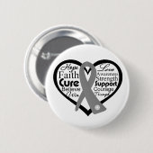 Brain Cancer Heart Ribbon Collage Ronde Button 5,7 Cm (Voorkant /achterkant)
