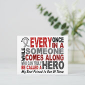 Brain Cancer HERO Best Friend Briefkaart (Staand voorkant)