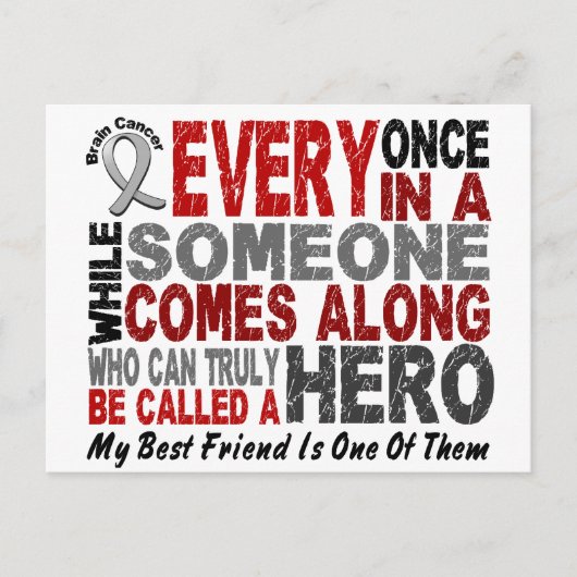Brain Cancer HERO Best Friend Briefkaart (Voorkant)