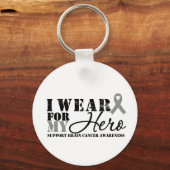 Brain Cancer Hero Gray Ribbon Sleutelhanger (Voorkant)