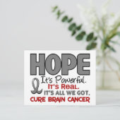 Brain Cancer HOPE 1 Briefkaart (Staand voorkant)