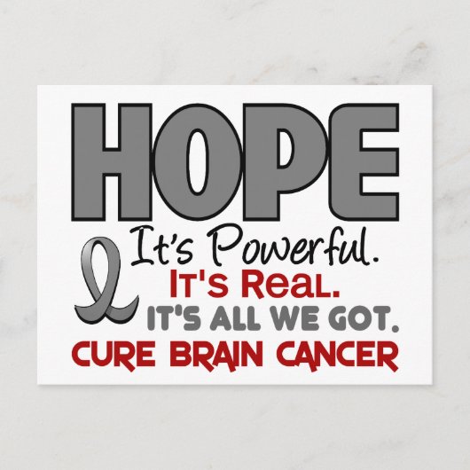 Brain Cancer HOPE 1 Briefkaart (Voorkant)