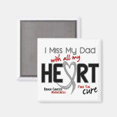 Brain Cancer I MISS MY DAD Magneet (Voorkant / Achterkant)