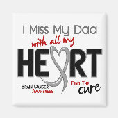 Brain Cancer I MISS MY DAD Magneet (Voorkant)