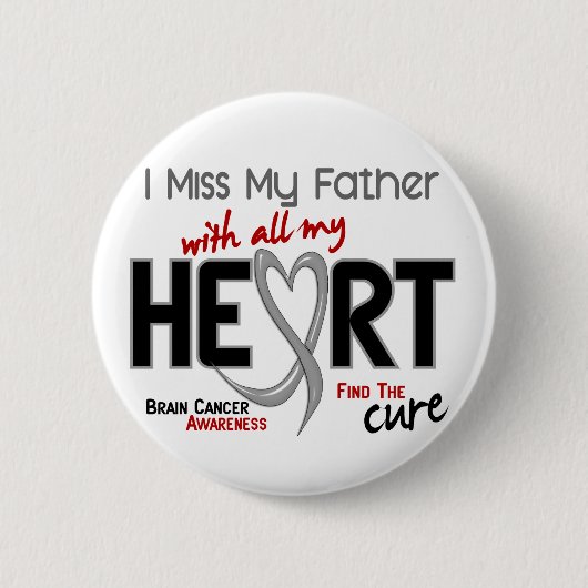 Brain Cancer I MIST MIJN VADER Ronde Button 5,7 Cm (Voorkant)