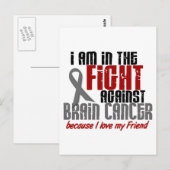 Brain Cancer in de strijd 1 vriend Briefkaart (Voorkant / Achterkant)