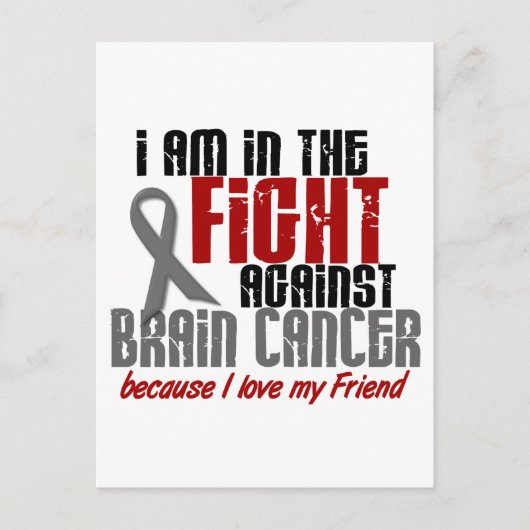 Brain Cancer in de strijd 1 vriend Briefkaart (Voorkant)