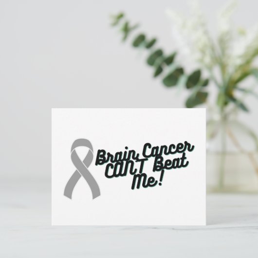 Brain Cancer kan me niet slaan Briefkaart (Staand voorkant)