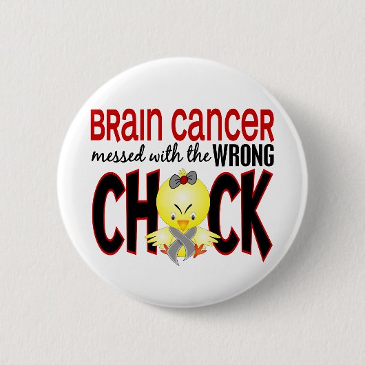 Brain Cancer met de verkeerde meid Ronde Button 5,7 Cm (Voorkant)