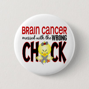 Brain Cancer met de verkeerde meid Ronde Button 5,7 Cm