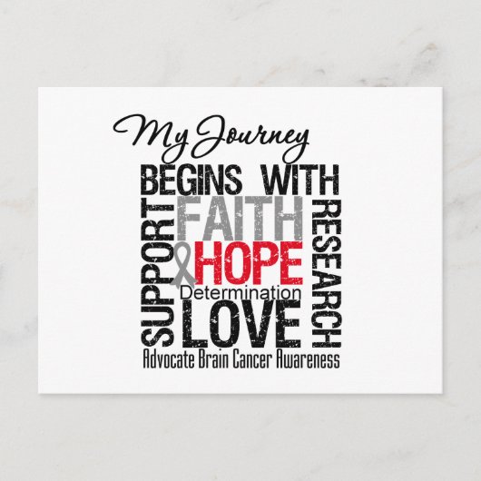 Brain Cancer Mijn reis begint met FAITH Briefkaart (Voorkant)