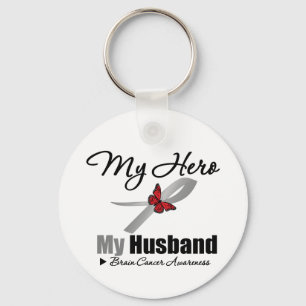 Brain Cancer My Hero My Husband Sleutelhanger