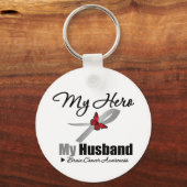 Brain Cancer My Hero My Husband Sleutelhanger (Voorkant)