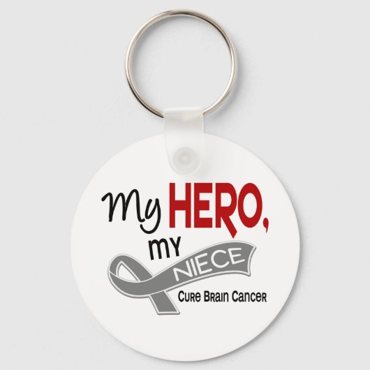 Brain Cancer MY HERO MY NIECE 4 Sleutelhanger (Voorkant)