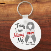 Brain Cancer Ontbrekend Miss Mijn papa 1 Sleutelhanger (Voorkant)