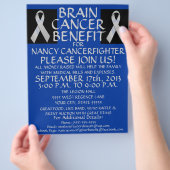 Brain Cancer Ribbon Benefit Flyer (Hand)