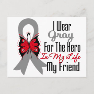 Brain Cancer Ribbon Hero My Friend Briefkaart