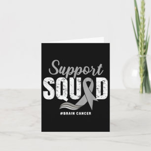 Brain Cancer Support Squad Grijs Ribbon Hersentumo Kaart