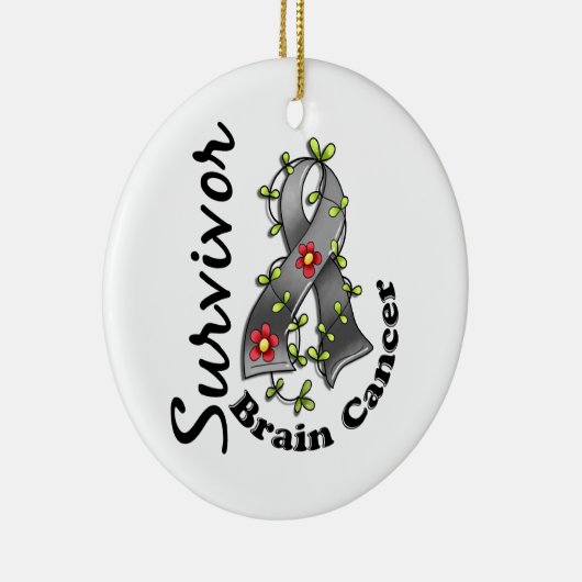 Brain Cancer Survivor 15 Keramisch Ornament (Rechts)