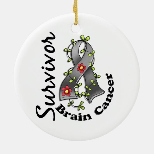Brain Cancer Survivor 15 Keramisch Ornament (Achterkant)