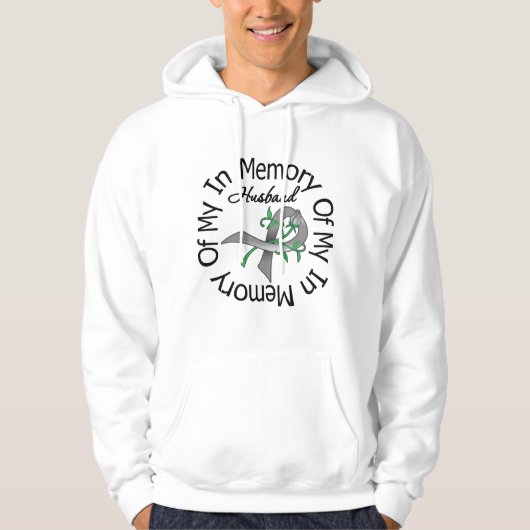 Brain Cancer ter nagedachtenis van mijn man Hoodie (Voorkant)