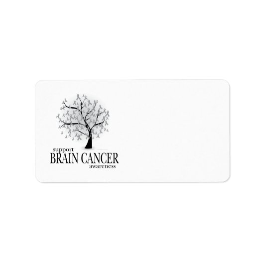 Brain Cancer Tree Etiket (Voorkant)