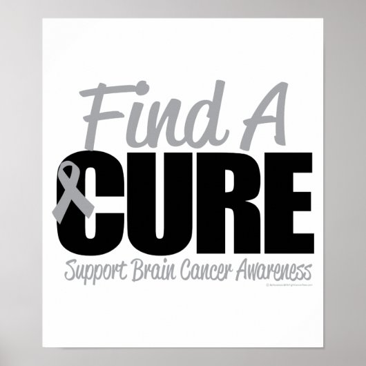 Brain Cancer vindt een kuur Poster (Voorkant)