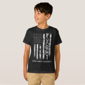 Brain Cancer Warrior Amerikaanse vlag T-shirt (Voorkant volledig)