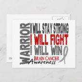 Brain Cancer Warrior Briefkaart (Voorkant / Achterkant)