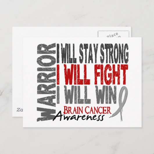 Brain Cancer Warrior Briefkaart (Voorkant / Achterkant)